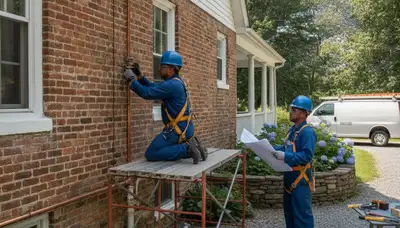 Plumber repairing a pipe in Harrisburg, PA for plumbing repair service
