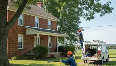 Plumbing repair technician in Harrisburg, PA servicing a residential plumbing issue