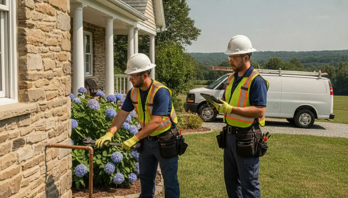 Plumbing repair service truck in Harrisburg, PA for residential and commercial plumbing repairs