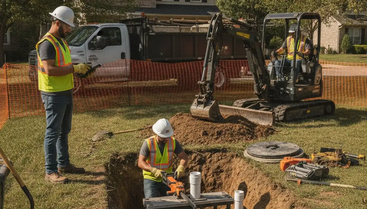 Septic repair service truck for Harrisburg, PA homes, ready for fast plumbing help