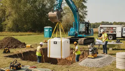 Septic tank installation for Harrisburg, PA homes by On Call Plumbers