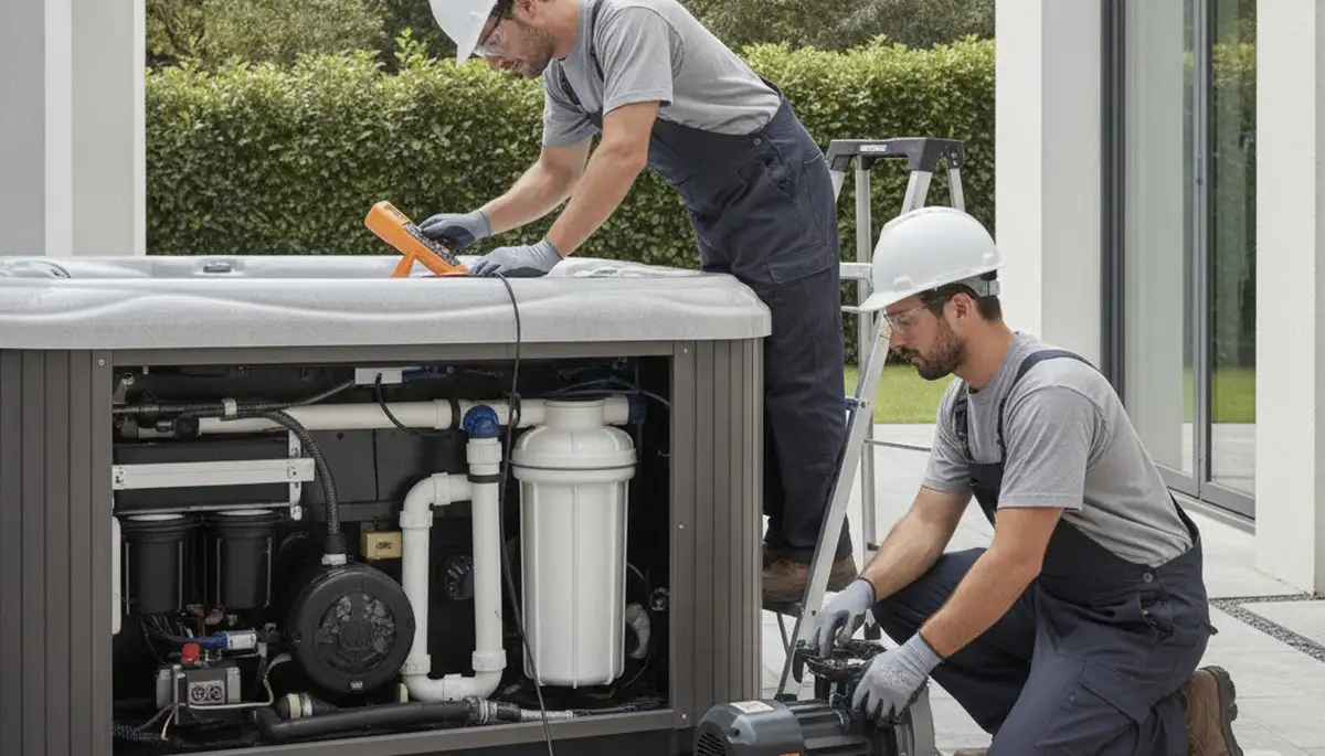 Spa repair service in Harrisburg, PA for aging home spa plumbing and seasonal wear