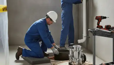 Sump pump installation in Harrisburg, PA for basement flood protection